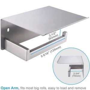 New-Stainless Steel Tissue Roll Dispenser Storage Wall Mounted